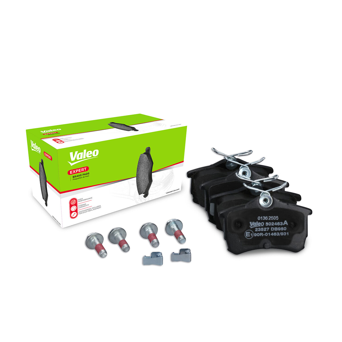Jeu de 4 plaquettes de frein VALEO ref. 302463A